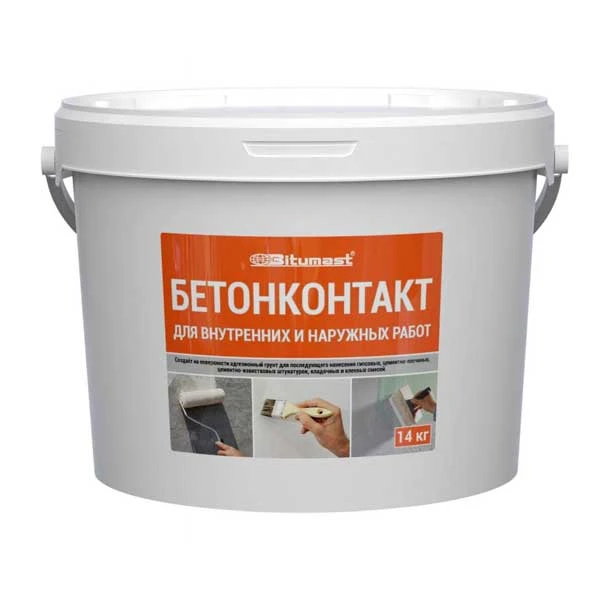 Грунт бетоноконтакт Bitumast 14 кг- nav