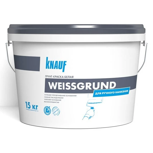 Грунт краска КНАУФ-Вайсгрунд 15 кг- nav