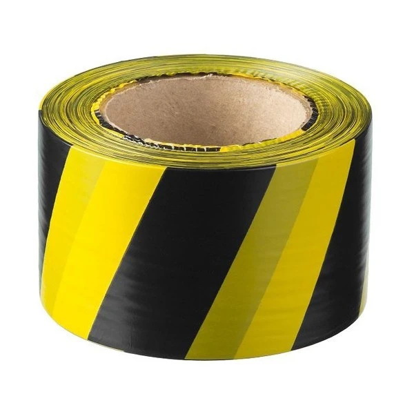 Лента сигнальная чёрно-жёлтая 50мм х 200 м- nav