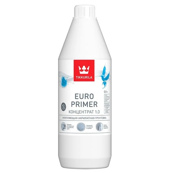 Укрепляющая акрилатная грунтовка Tikkurila Euro Primer 0.9 л- nav
