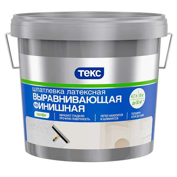 Шпатлевка финишнная, Текс Профи, 8 кг- nav