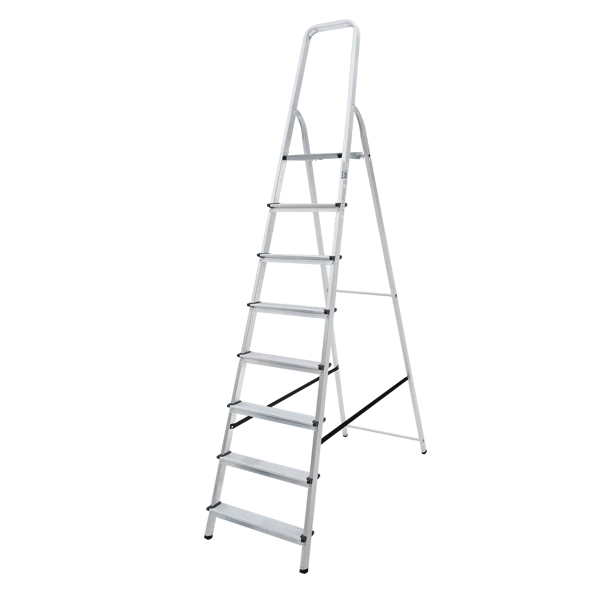 Стремянка алюминиевая Новая Высота 8 ступеней- nav