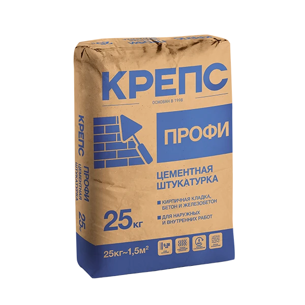 Штукатурка цементная Крепс Профи 25