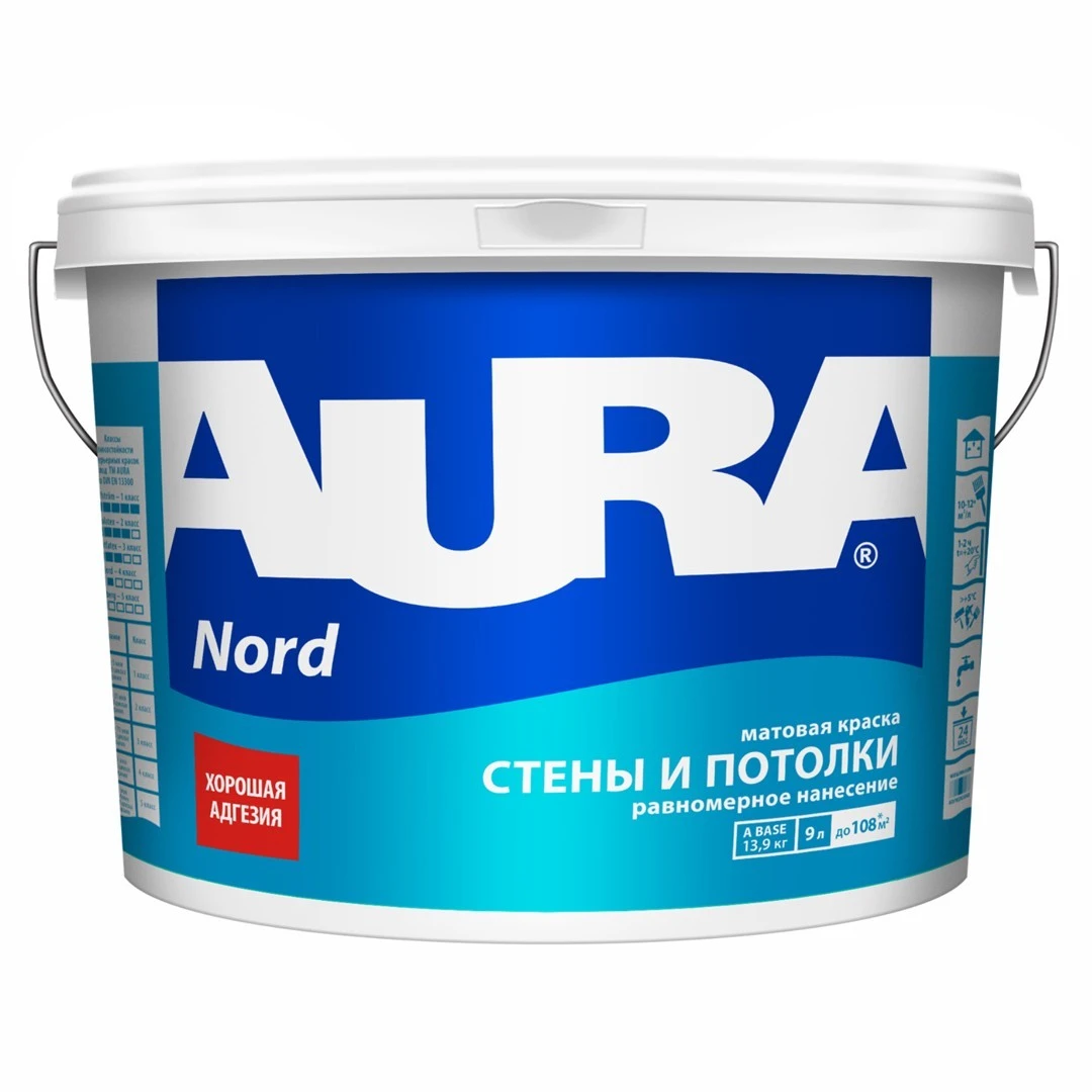 Краска AURA NORD белая 9
