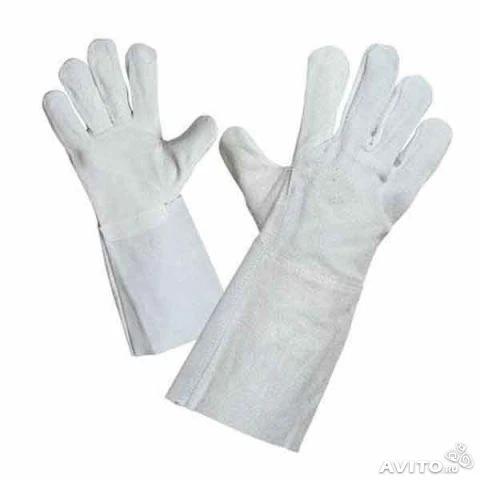 Краги спилковые сварщика пятипалые- nav