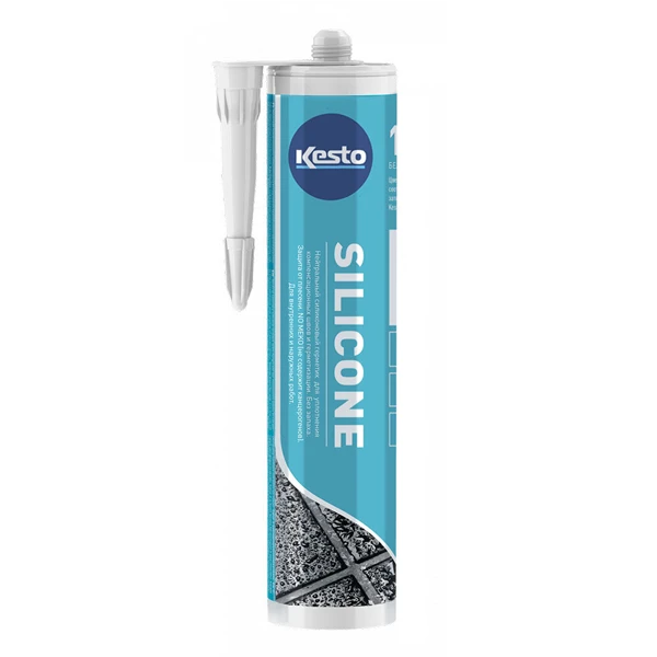 Герметик силиконовый санитарный Kesto №11 естественно-белый 310 мл- nav