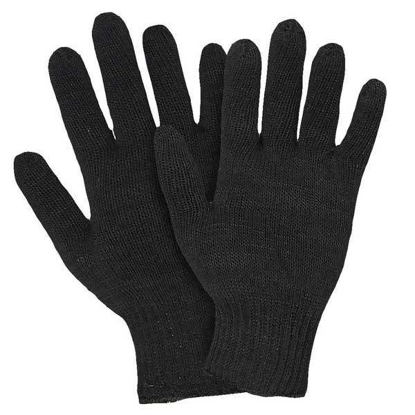 Перчатки х/б полушерсть двойная вязка черные- nav