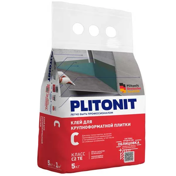 Клей для плитки Плитонит С 5 кг- nav