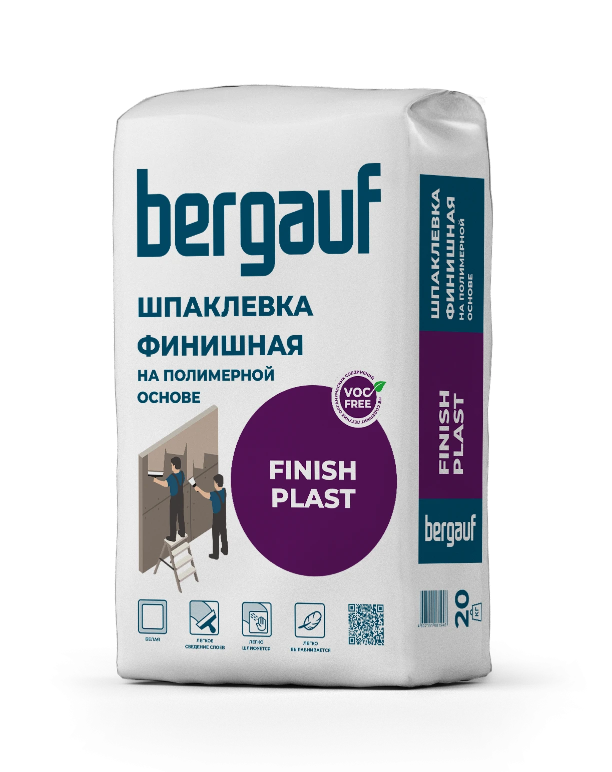 Полимерная шпаклевка Бергауф Finish Plast 20 кг- nav